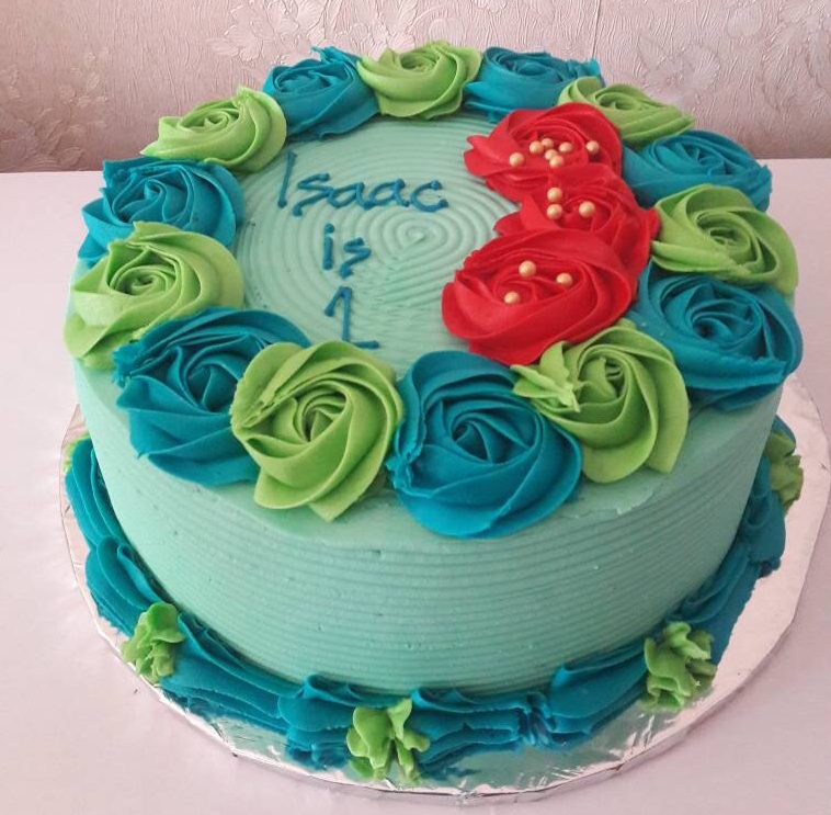 Osun Swirl Rose Cake