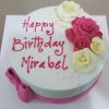Roses & Pink fondant cake