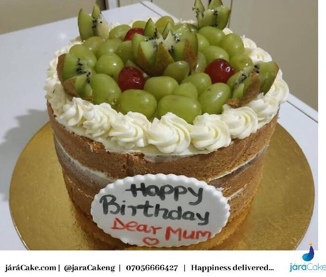 10" Naked Cake with fruits
