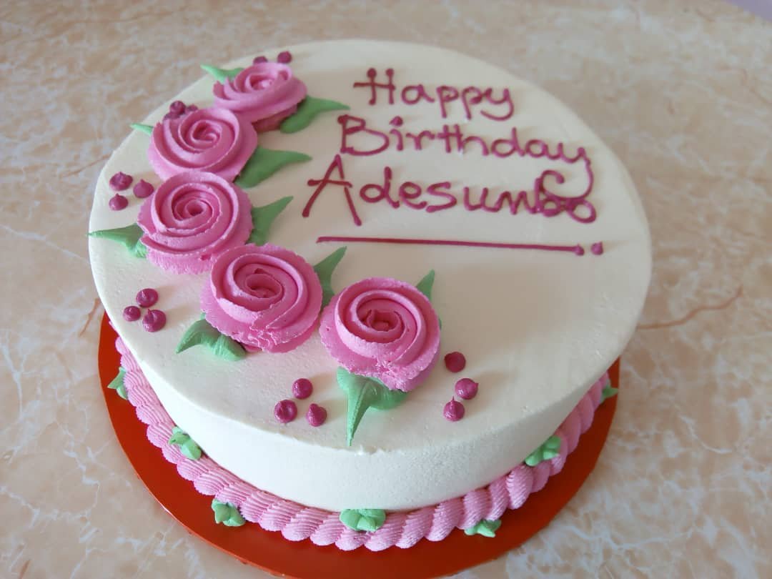Side rose Cake