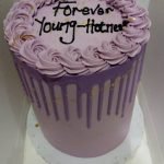 purple cake with drip
