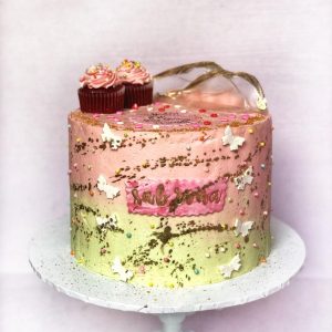 multi colur swiss meringue cake