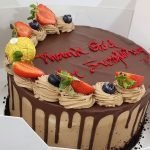 chocolate ganache topped with toppings - jaraCake