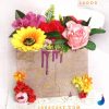 floral rectangle cake