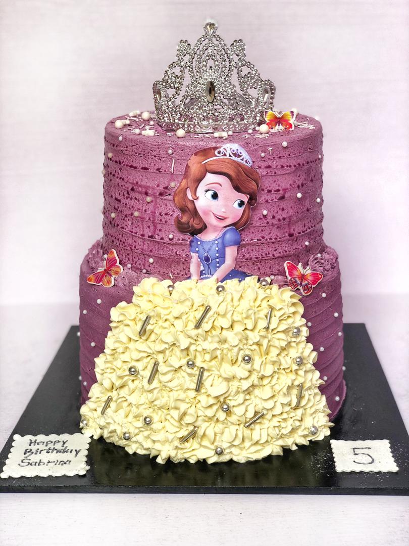 2 tier princess sophia cake
